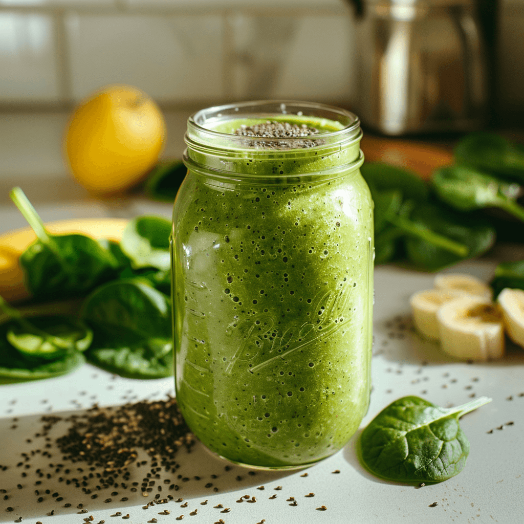 3 Day Detox Weight Loss Smoothie with spinach and banana