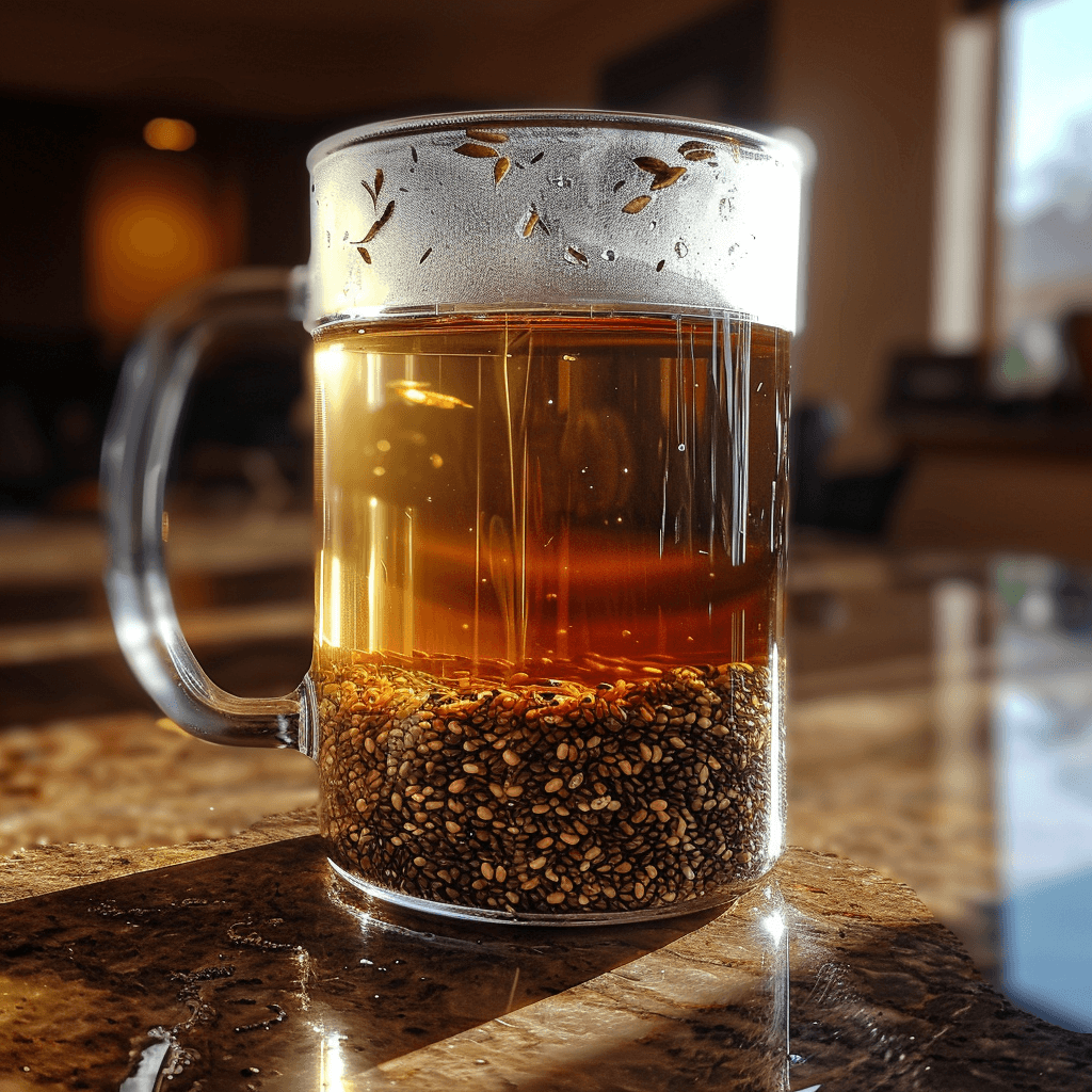 Bariatric seed tea recipe with chia, flax, and fenugreek