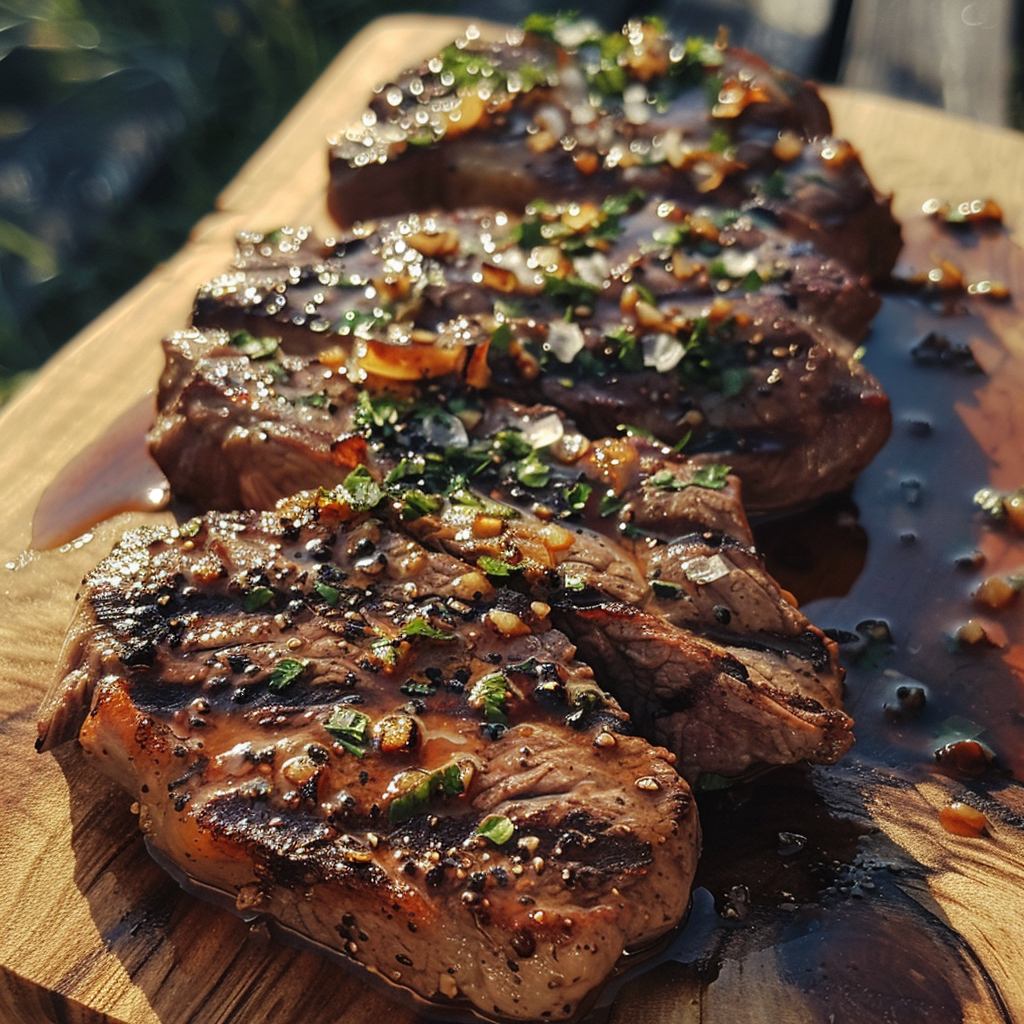 3 ingredient steak marinade on grilled steak