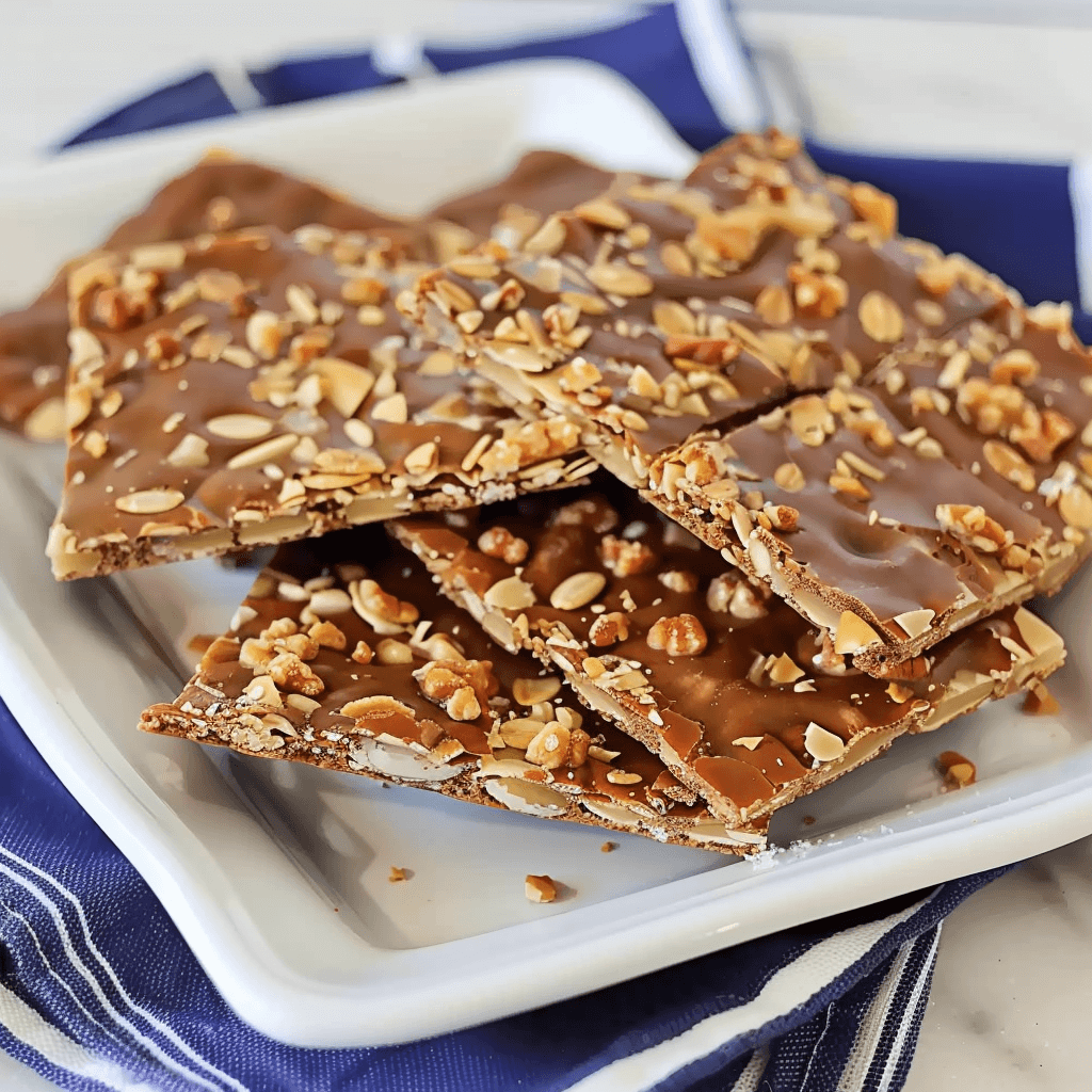 Matzo crack recipe with chocolate and toffee topping