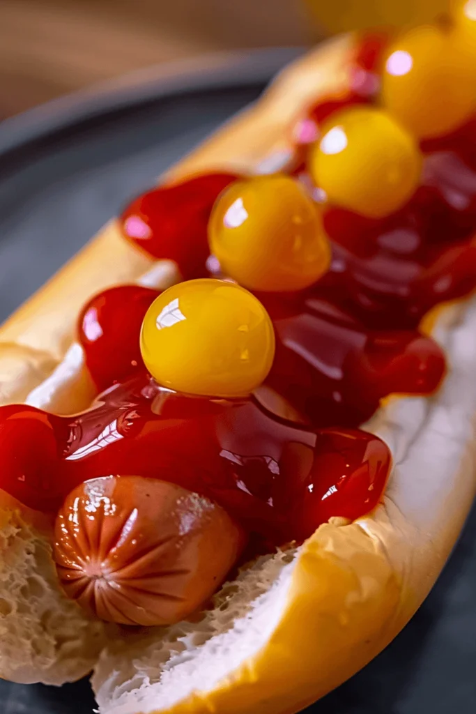 Ketchup And Mustard Boba – The Wildest Boba Recipe You’ll Ever Love 3 Mustard and ketchup boba on a snack board