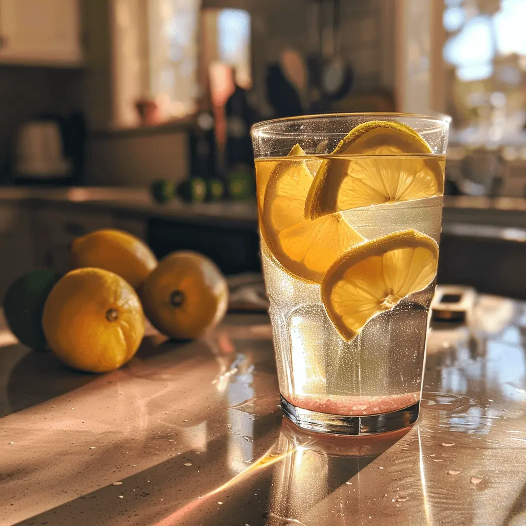 japanese pink salt trick morning drink with lemon and Himalayan salt