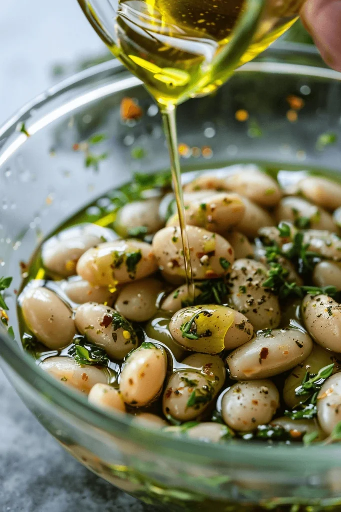 How to Make the Best Marinated Zaatar Bean Salad at Home 9 Tossing beans in za’atar marinade