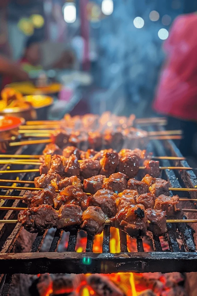 Peruvian Food Recipes: Bold, Authentic Dishes You’ll Love Making 8 anticuchos grilling at night – peruvian food recipes