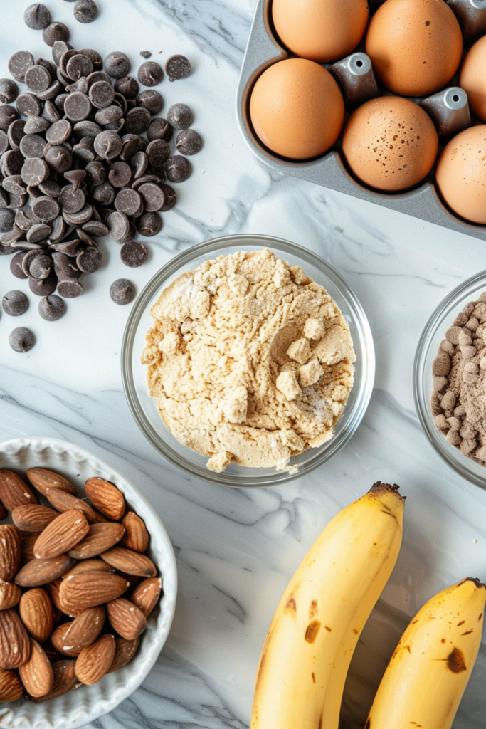 Protein Muffins: The Best 5-Ingredient Recipe for Guilt-Free Gains 8 protein muffins ingredients overhead