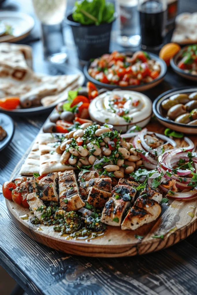 How to Make the Best Marinated Zaatar Bean Salad at Home 10 Serving marinated zaatar salad platter