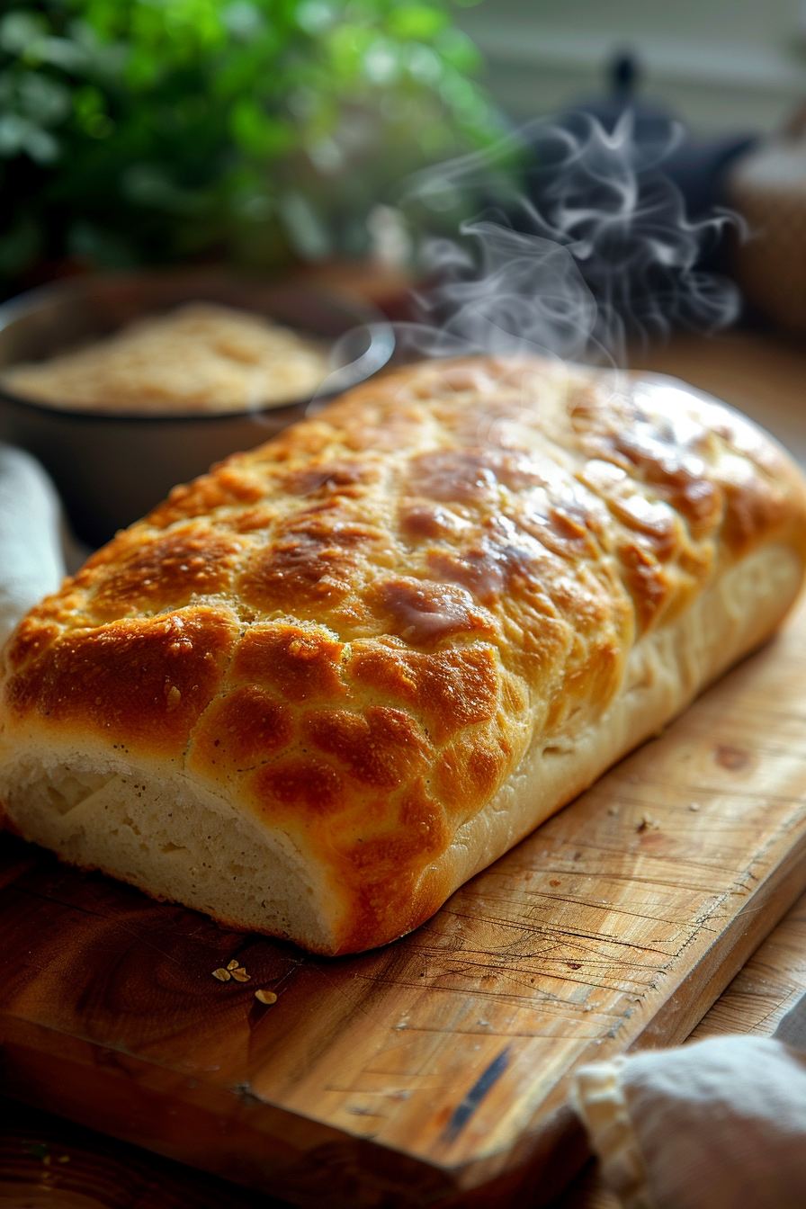 Cottage Cheese Bread Recipe – A Fluffy and Healthy Protein Twist 7 Cottage cheese bread recipe loaf fresh from the oven with golden crust