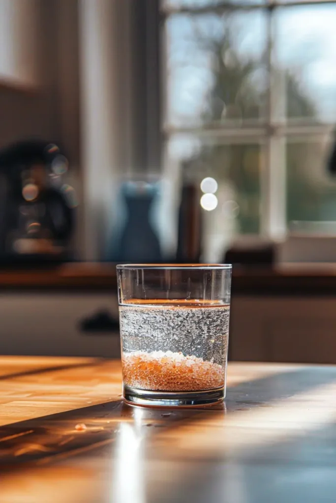 Oprah Winfrey Pink Salt Recipe – The Surprising Secret You Need to Try 6 Glass of water with pink Himalayan salt inspired by Oprah Winfrey pink salt recipe