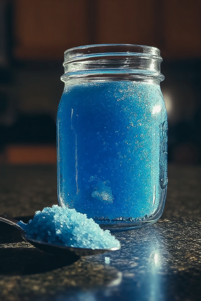 Blue Salt Trick Recipe: Magical Kitchen Hack for Stunning Flavor 7 Preparing the base salt for the blue salt trick recipe in a mixing bowl