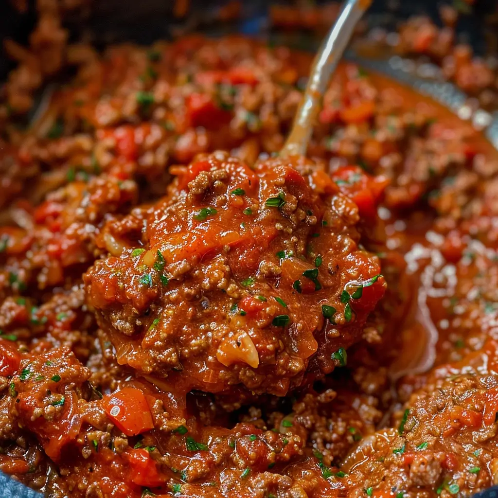 Bolognese Sauce: A Cozy Italian Classic 1 Rich homemade Bolognese sauce over pasta, topped with parsley and Parmesan.
