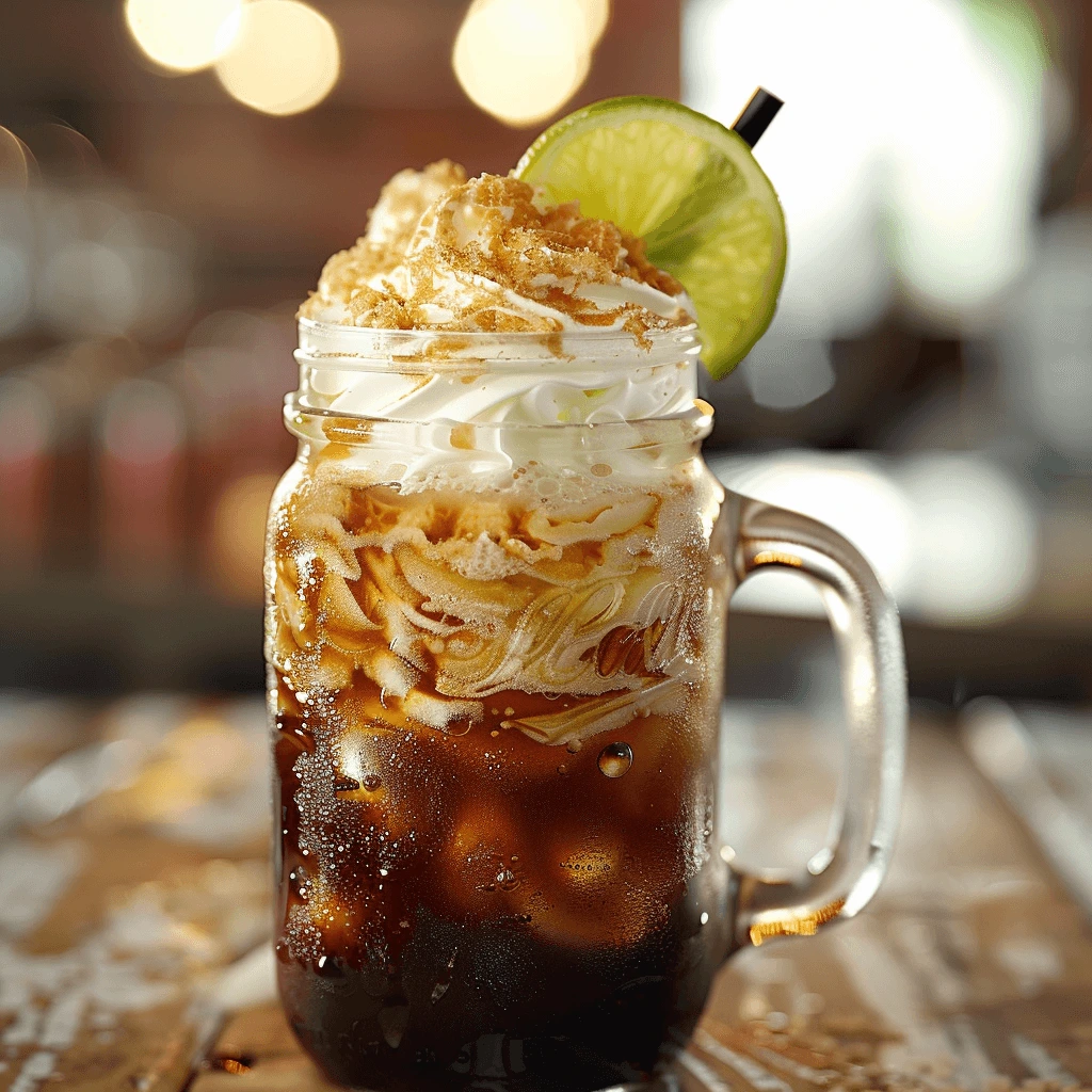 Dirty soda recipes with vanilla, coconut, and lime in a mason jar