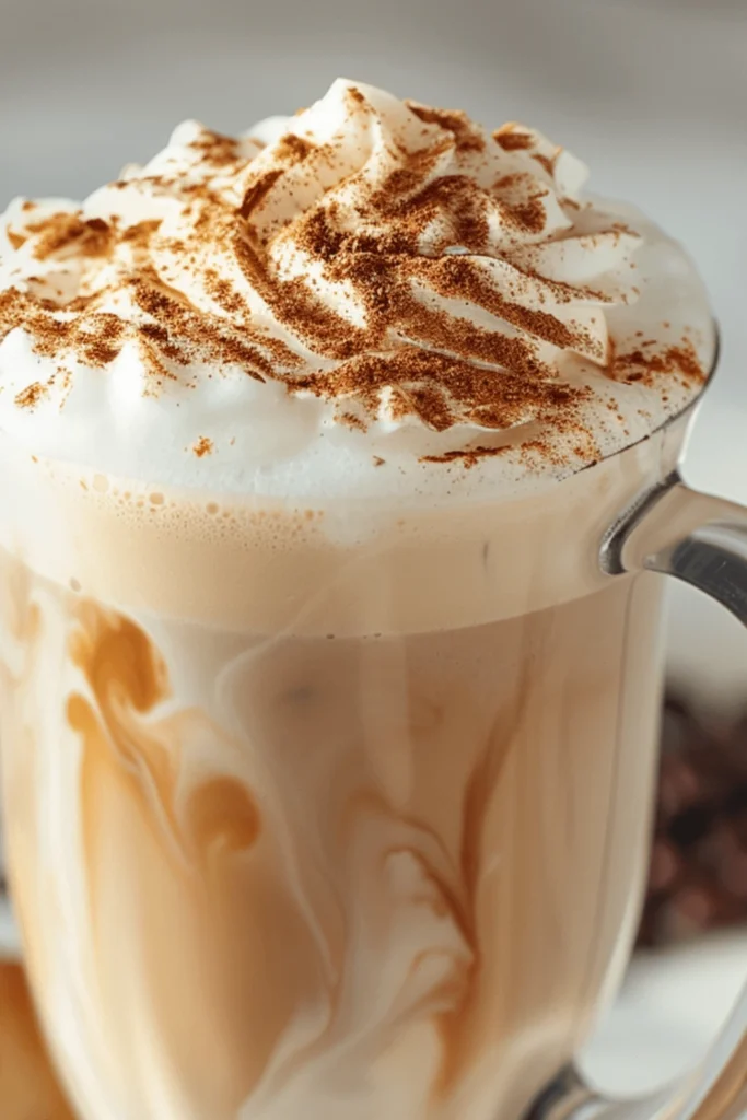 Fluffy Seagull Latte recipe card with ingredients and instructions