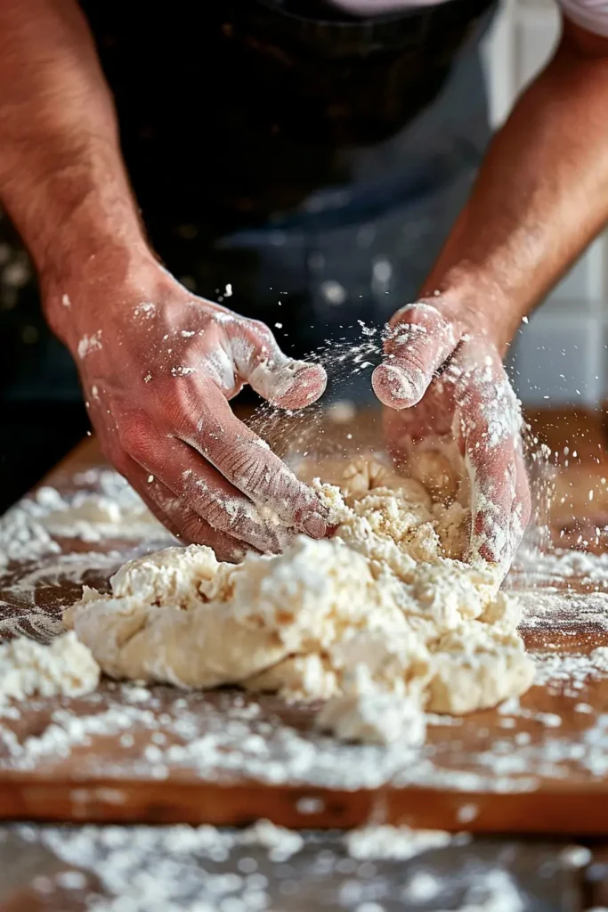 Cottage Cheese Bread Recipe – A Fluffy and Healthy Protein Twist 9 Kneading dough for cottage cheese bread recipe