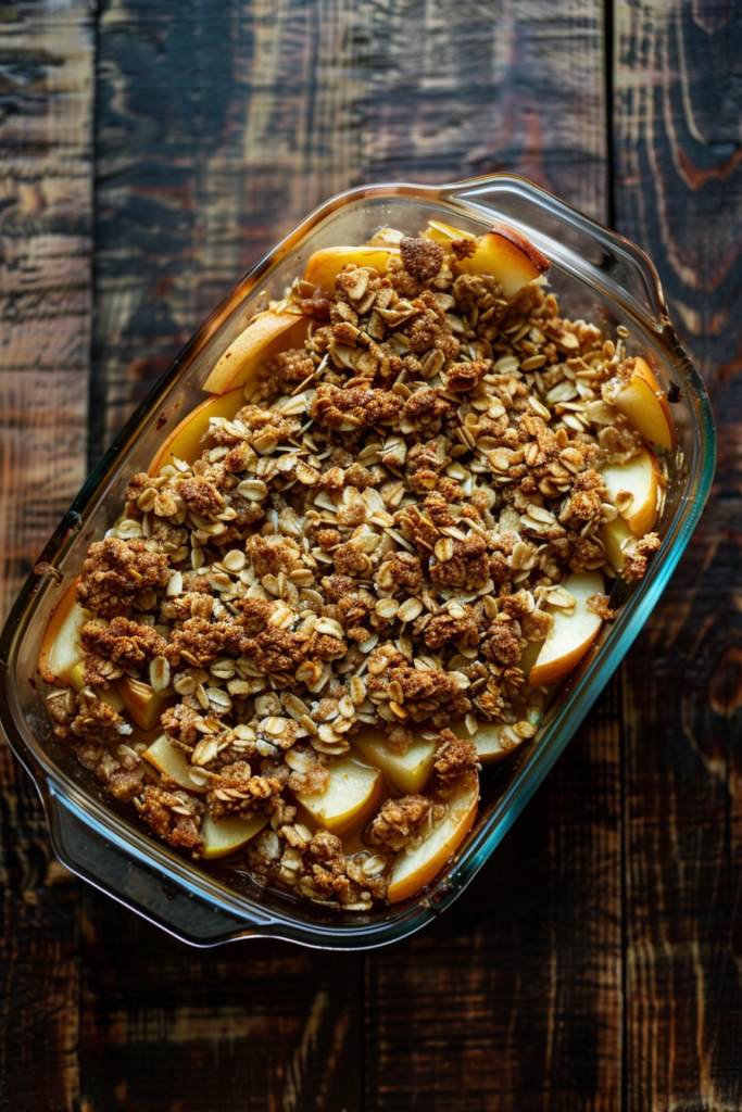 storing apple crisp recipe without oats in airtight container