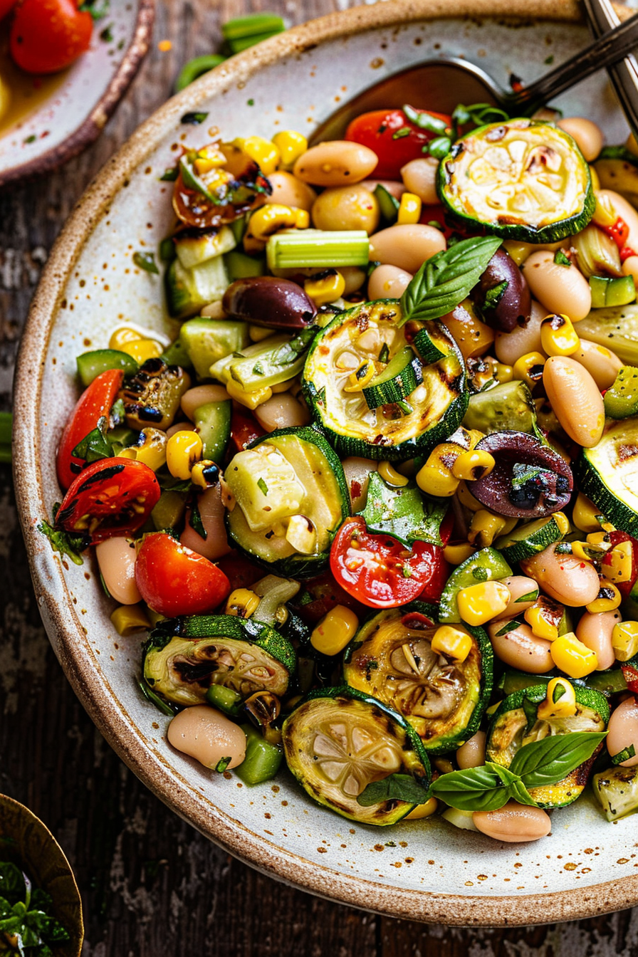 White Bean Salad with Summer Vegetables