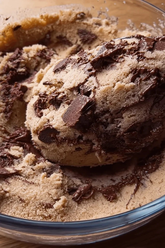 How to Make Gooey Lava Cookies – Irresistible Molten Chocolate Cookies 8 Chilled dough for gooey lava cookies with chocolate filling