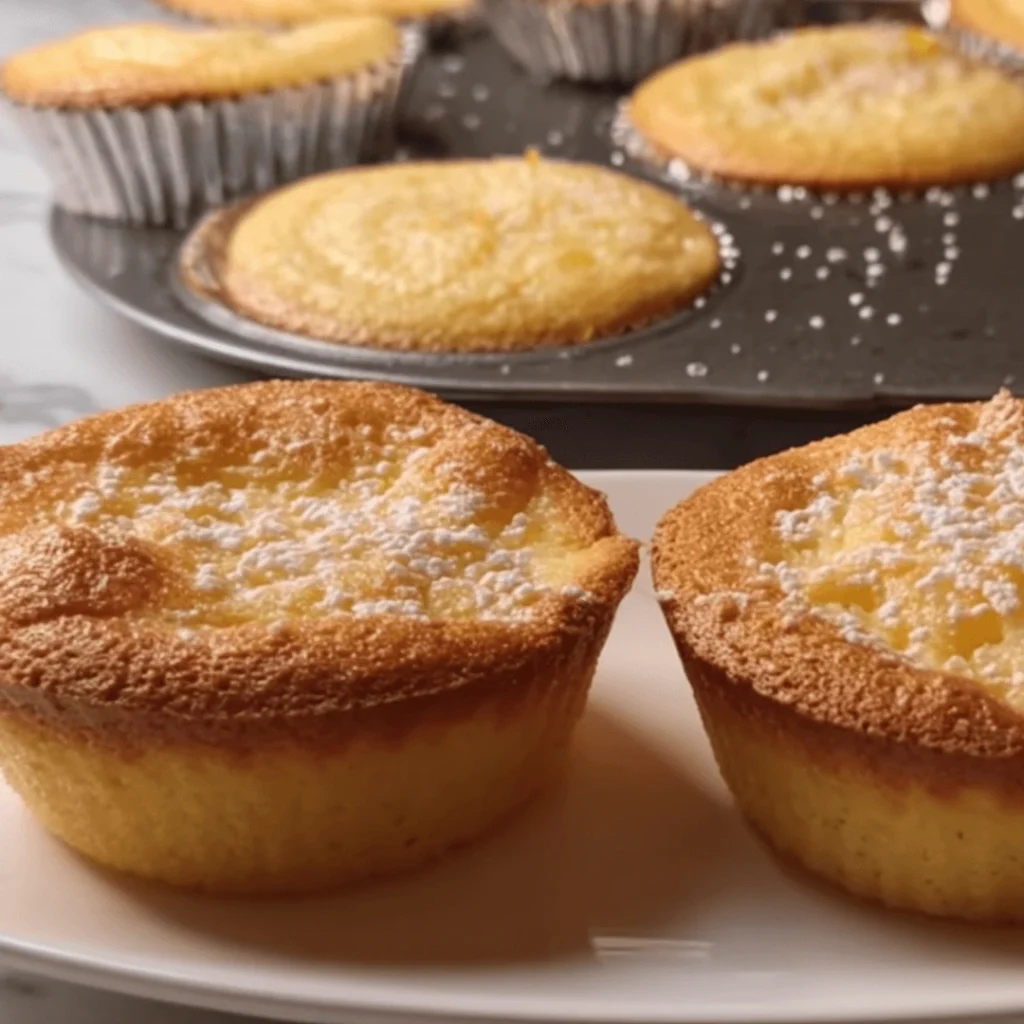 Baby Lemon Impossible Pies with Condensed Milk