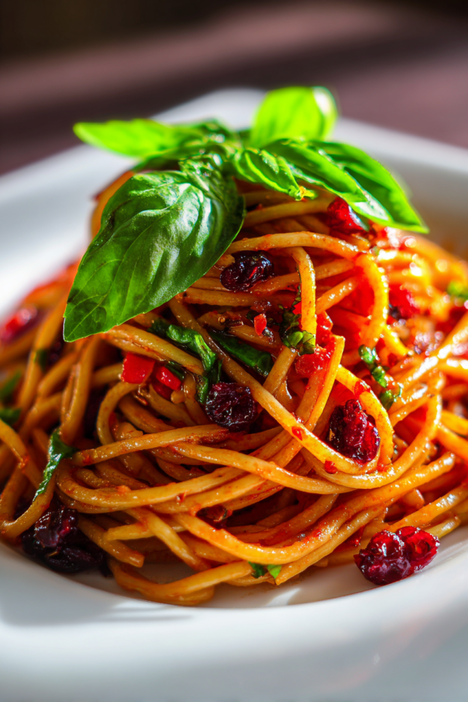 Cranberry Pasta Salad with Fresh Vegetables