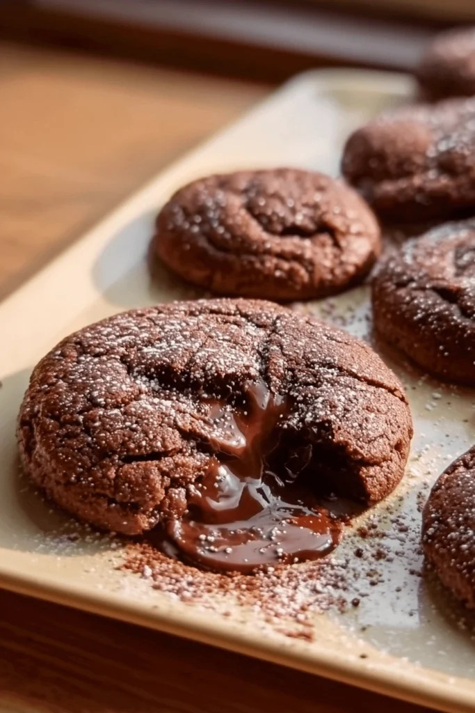 How to Make Gooey Lava Cookies – Irresistible Molten Chocolate Cookies 6 Gooey lava cookies with molten chocolate center