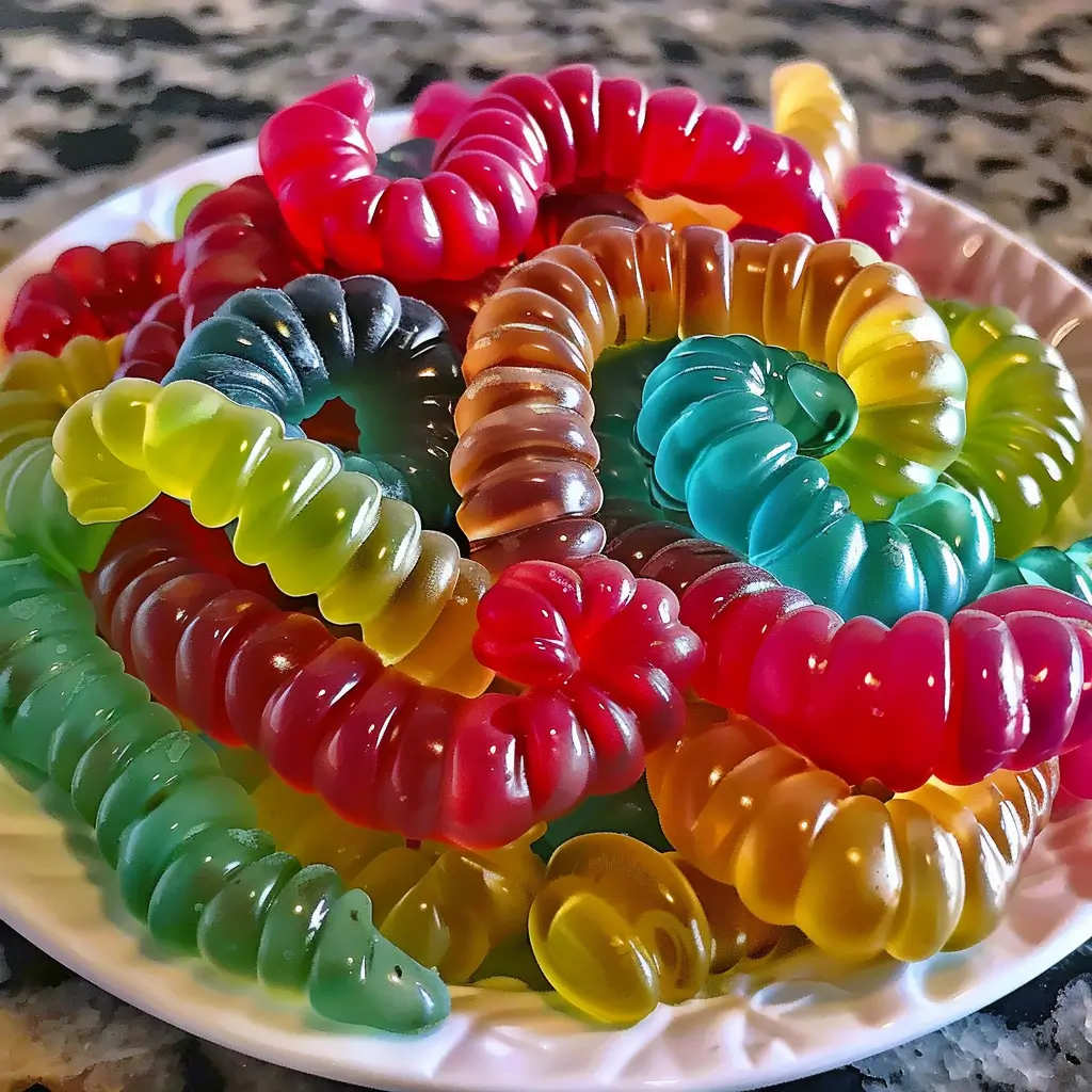 Jell-O Worms Recipe 1 Creepy Jell-O worms dessert served on Oreo dirt for Halloween