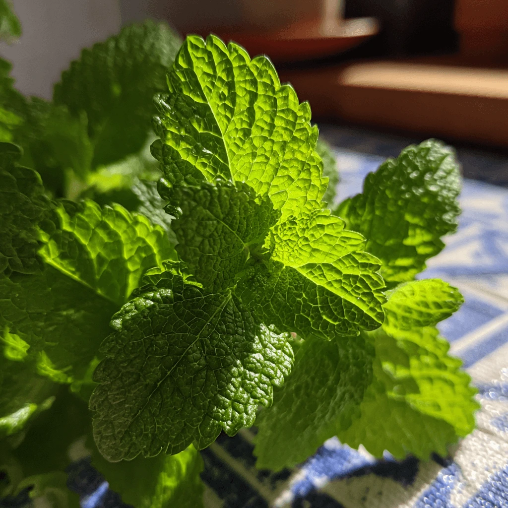 Fresh lemon balm recipe leaves