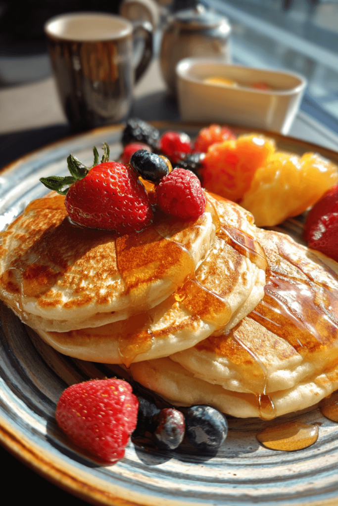 Hot honey everything pancakes