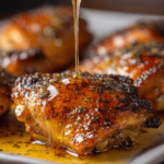 Hot Honey Everything drizzling over roasted chicken