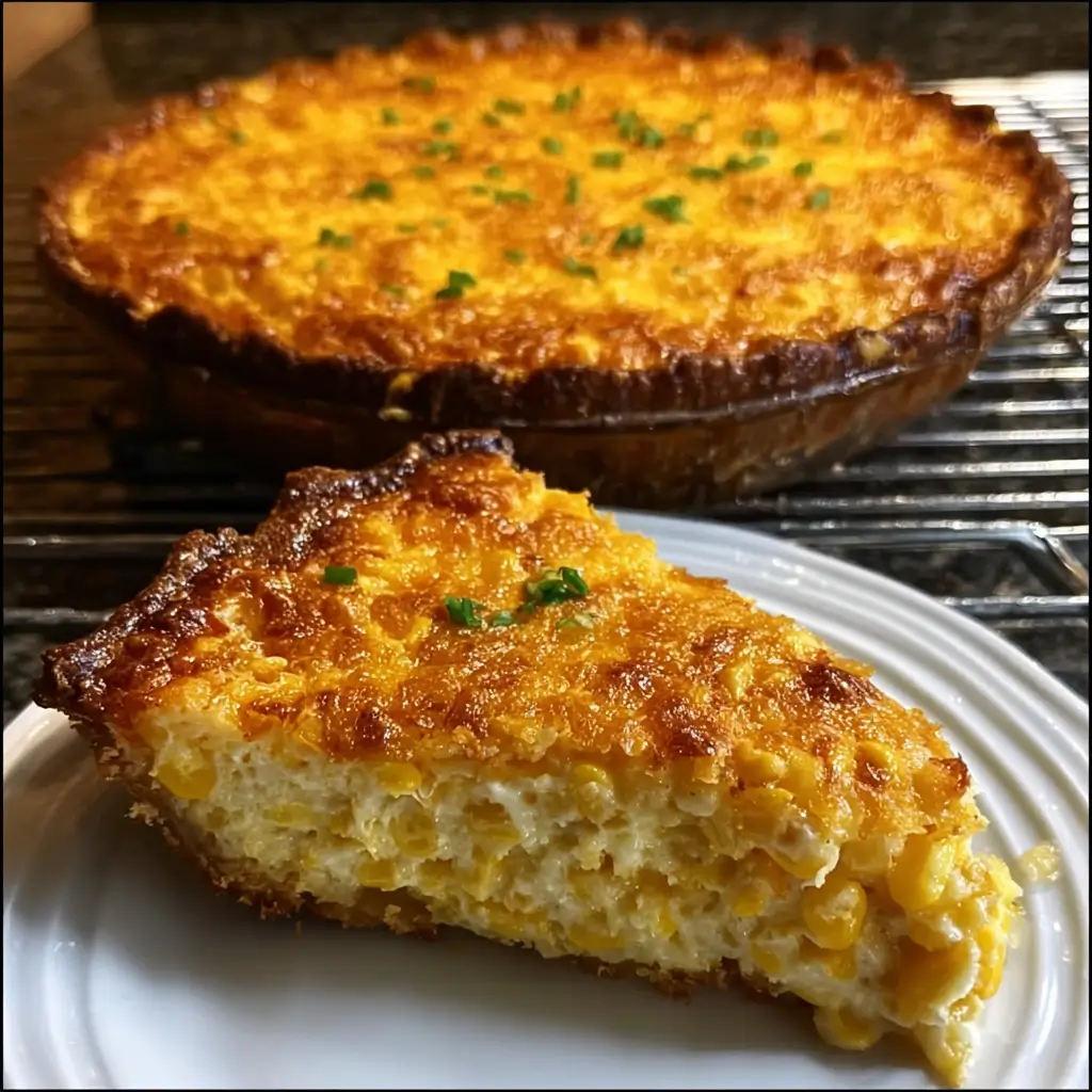 Cheddar Sweet Corn Pie – A Cozy, Golden Comfort Bake