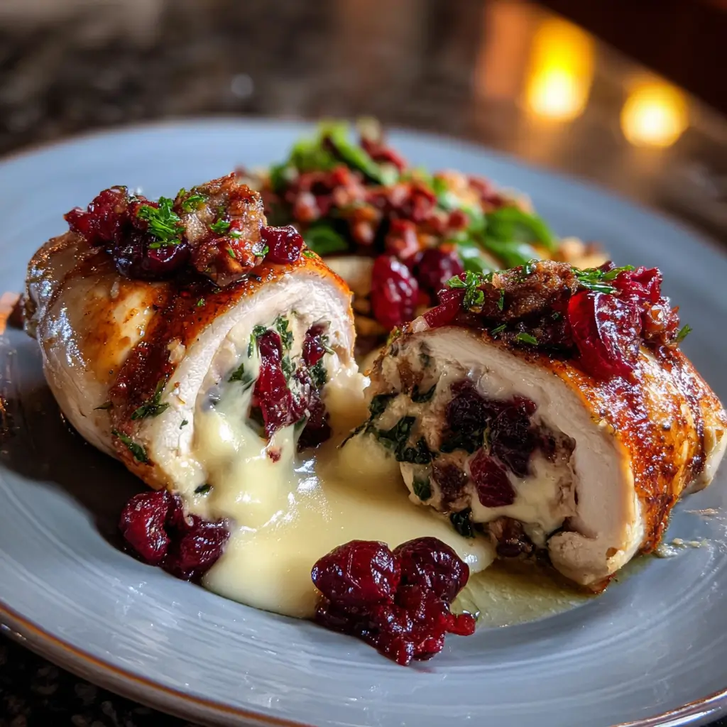 Impressive Cranberry Brie Stuffed Chicken