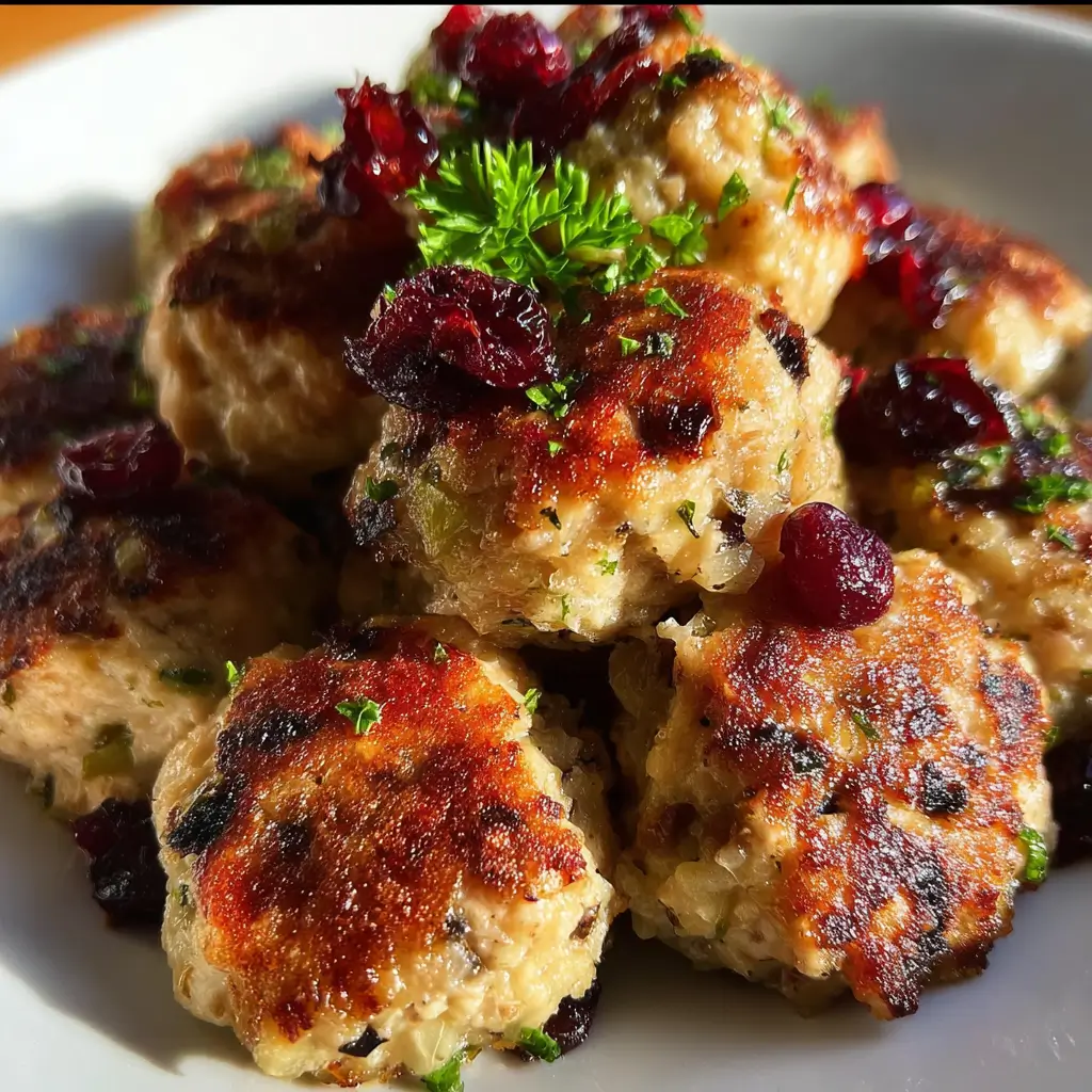 Cranberry Turkey Stuffing Balls – The Coziest Holiday Bite