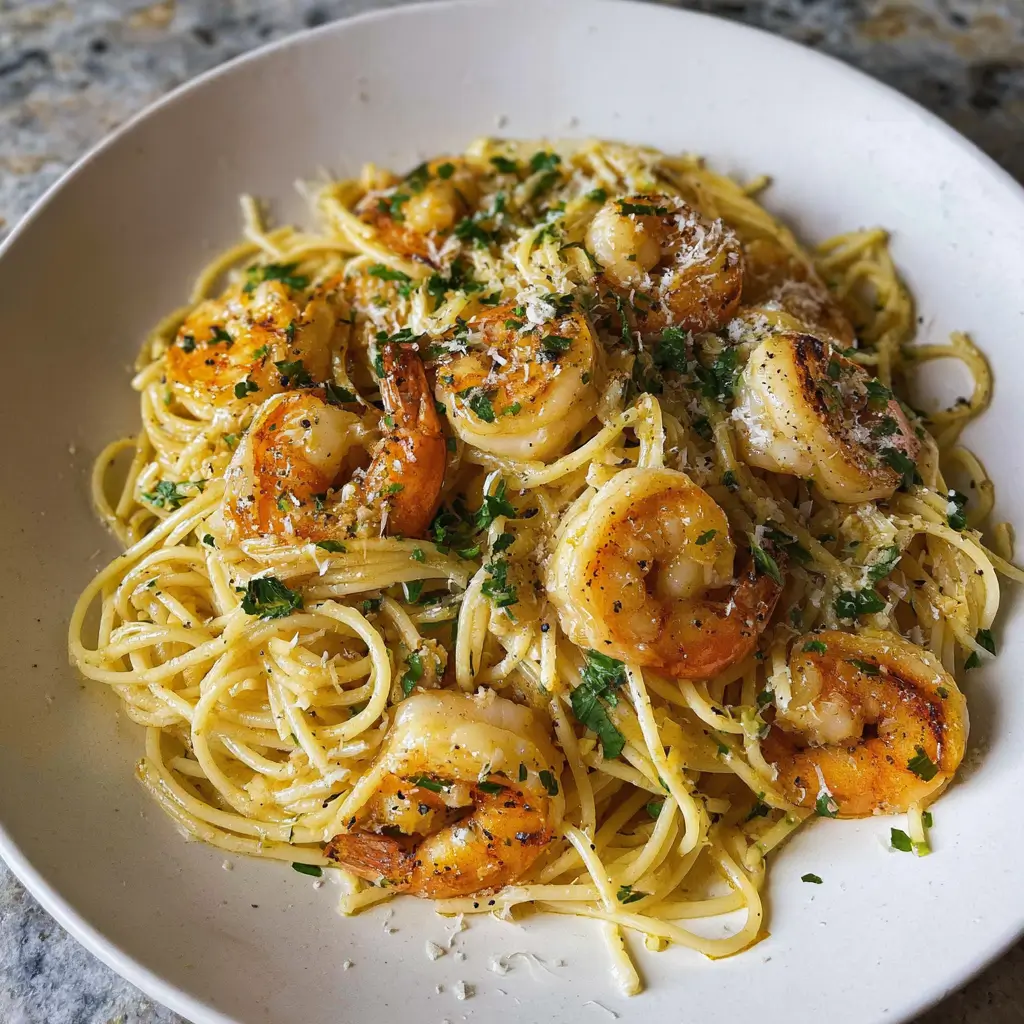 One-Pot Garlic Butter Shrimp Pasta