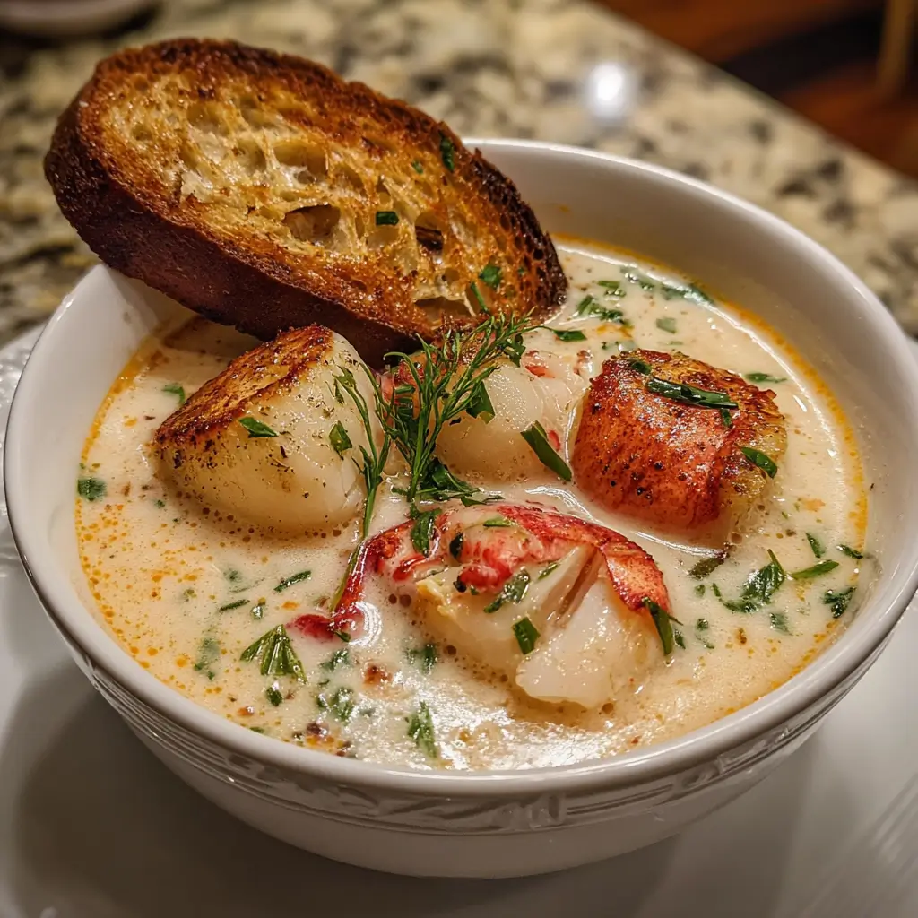 Lobster Scallop Chowder – Creamy Coastal Comfort