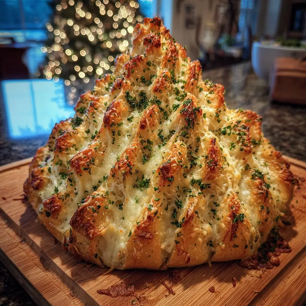 Cheesy Christmas Tree Bread Festive Holiday