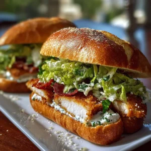 Creative variations of Chicken Caesar Sandwich with different toppings and dressings.