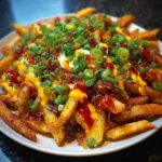 Freshly seasoned Louisiana Voodoo Fries before topping