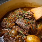 Ultimate French Onion Pot Roast with caramelized onions and savory broth