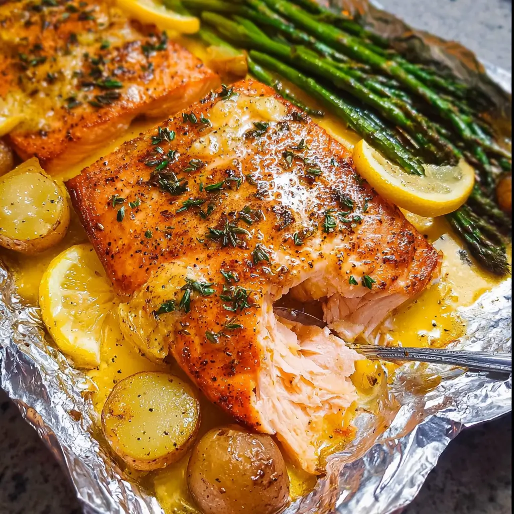 Sheet Pan Lemon Garlic Butter Salmon