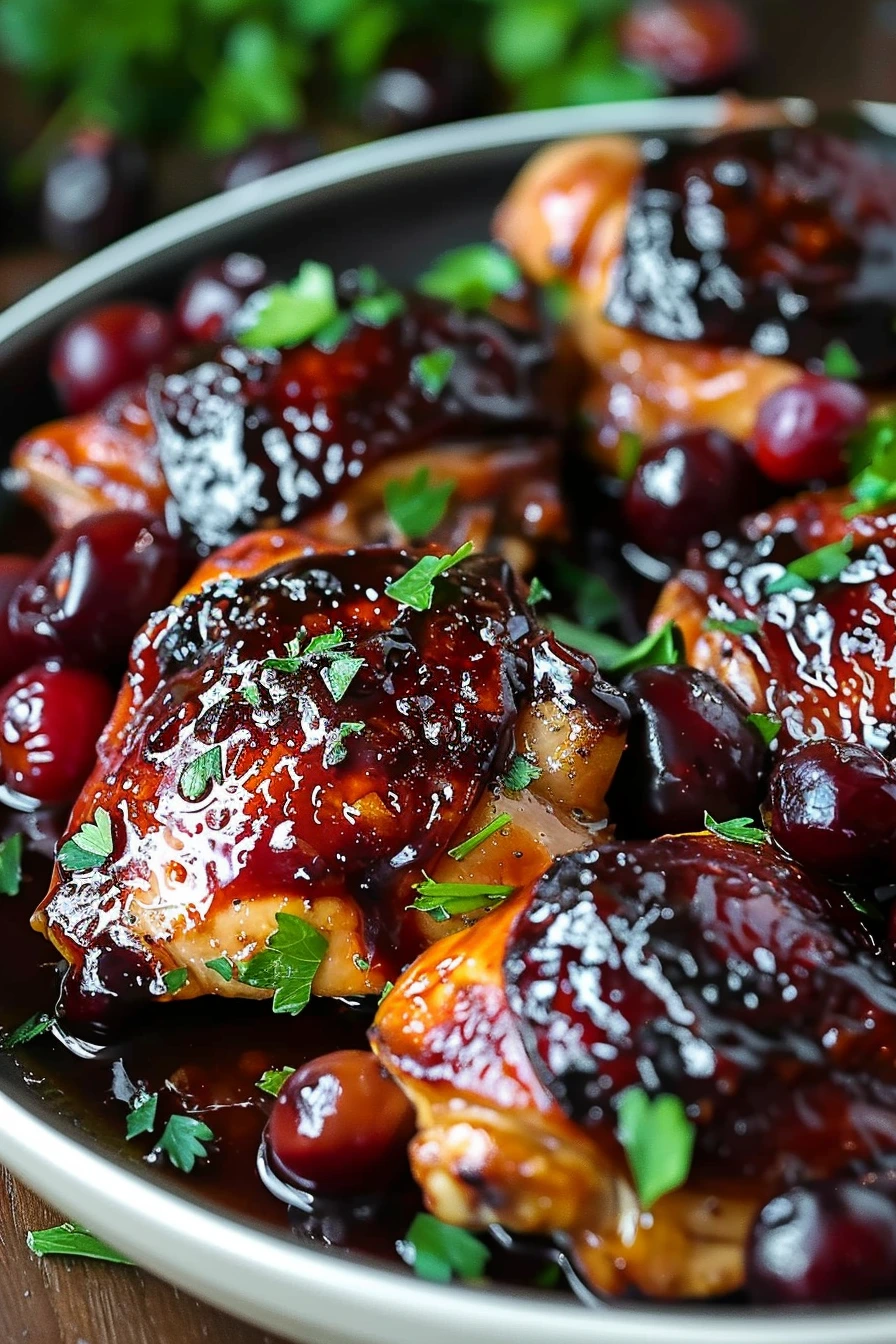 Sticky Cherry Chicken Thighs recipe 1