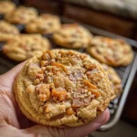 Butterfinger Caramel Crunch Cookies on a plate
