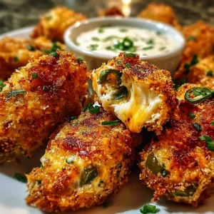 Easy Cheesy Jalapeño Chicken Poppers served on a platter