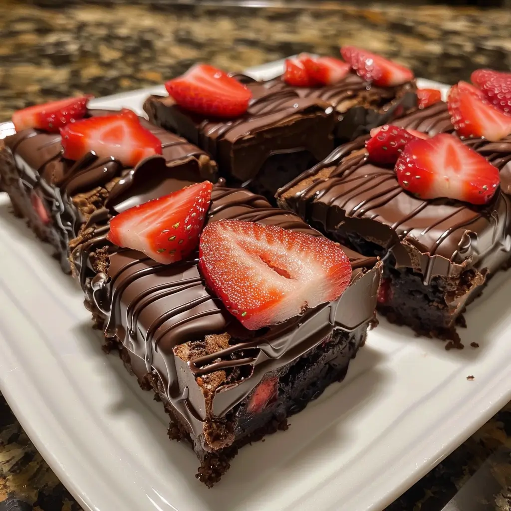 Chocolate Covered Strawberry Brownies – Fudgy & Delicious Dessert
