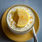 Lemon Cream Chia Pudding served in glass cups with lemon zest