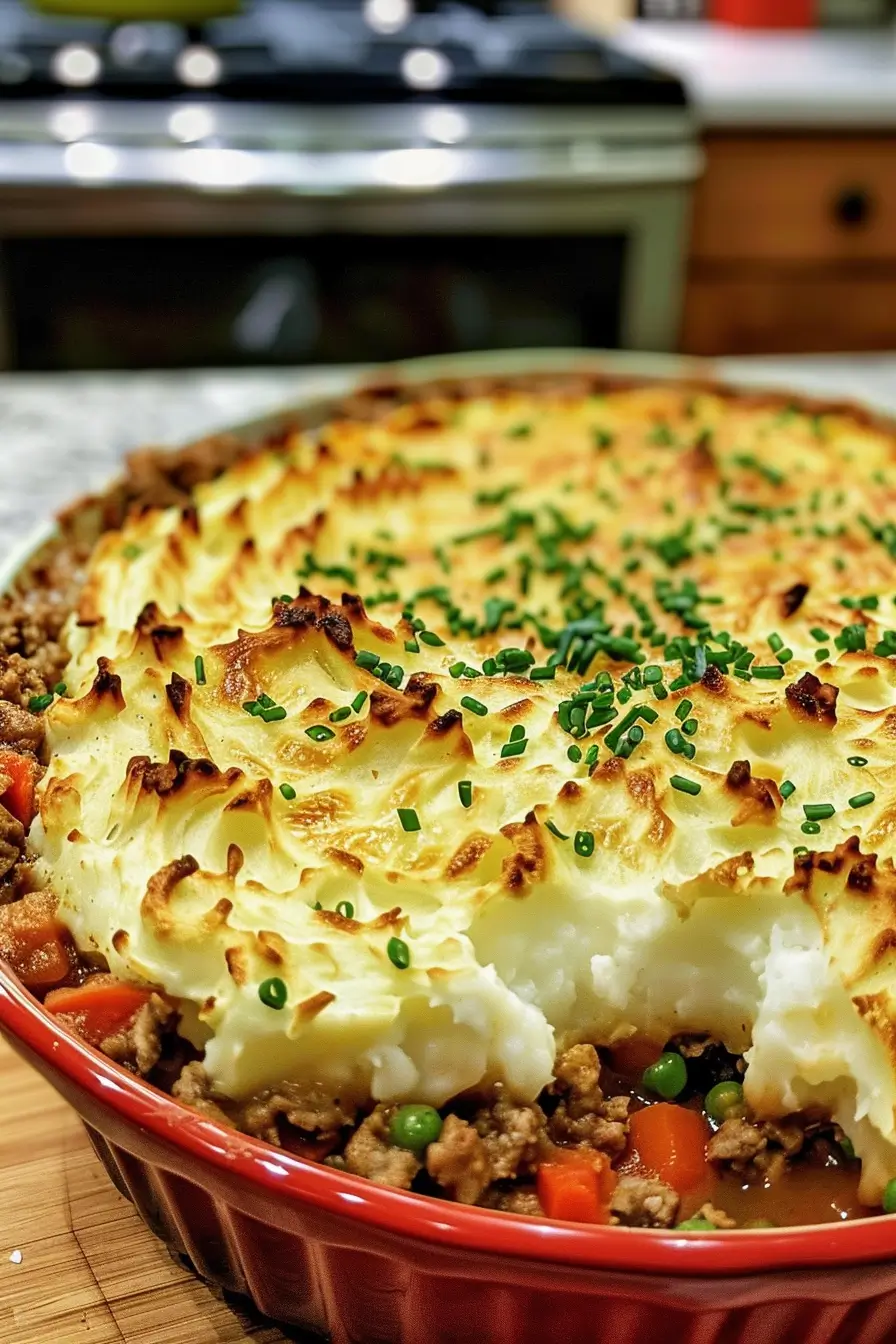 Serving homemade Shepherd’s Pie