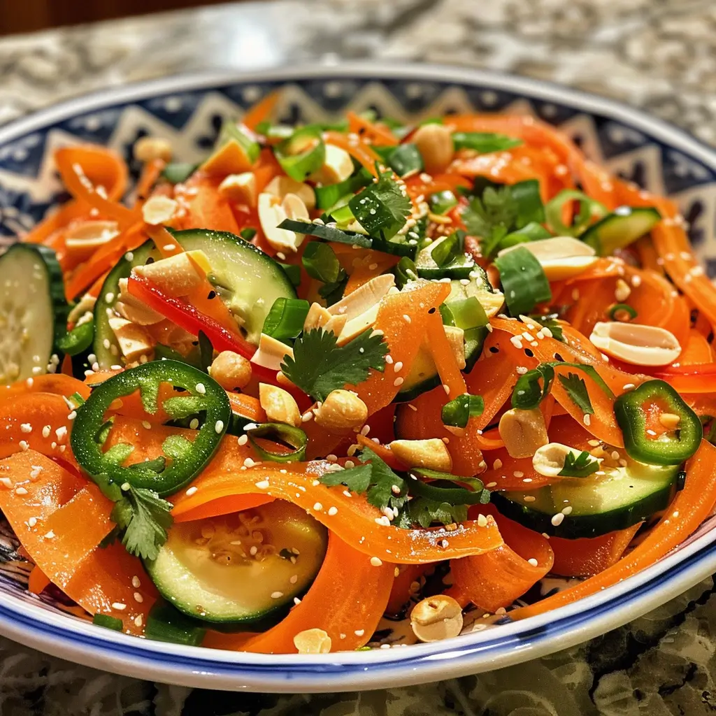Asian-Style Carrot Ribbon Salad: Fresh, Crunchy, Flavorful Recipes