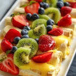 Cheesecake Fruit Salad Roll Ups: A Fun and Fruity Treat for Everyone 6 Cheesecake Fruit Salad Roll Ups served on a platter