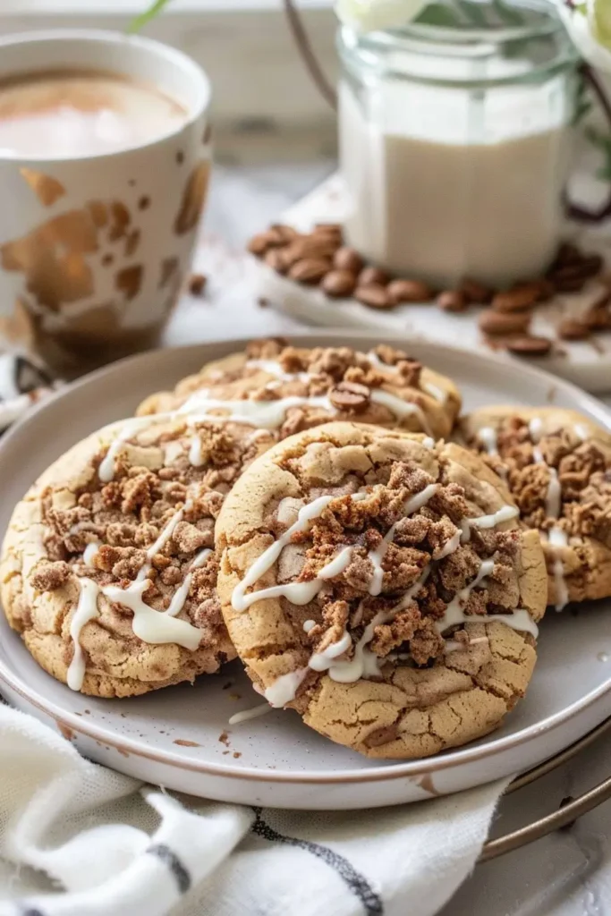 Serving Coffee Cake Cookies with coffee