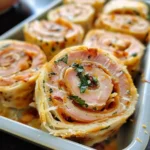 Cracked Out Turkey Pinwheels baked and golden with melted cheese