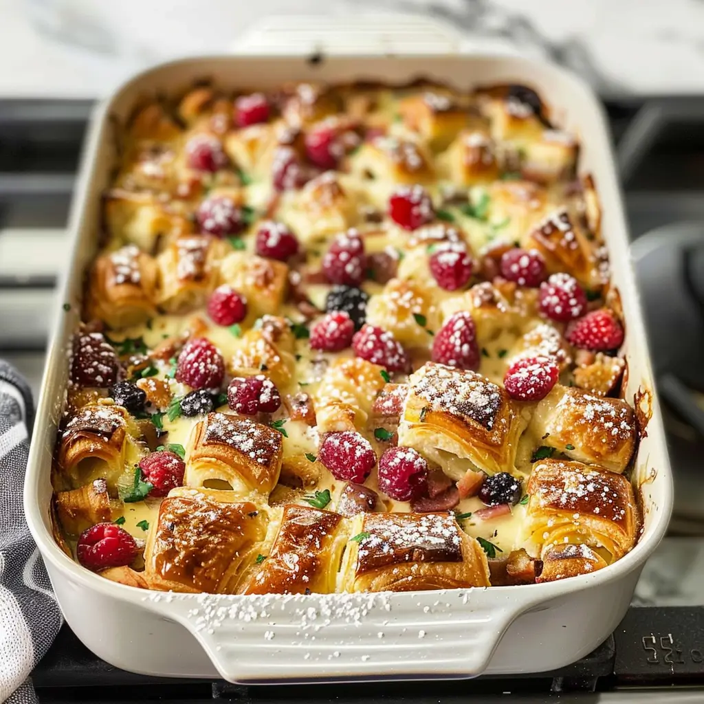 Croissant Breakfast Casserole – Easy, Cozy, Crowd-Pleasing Breakfast