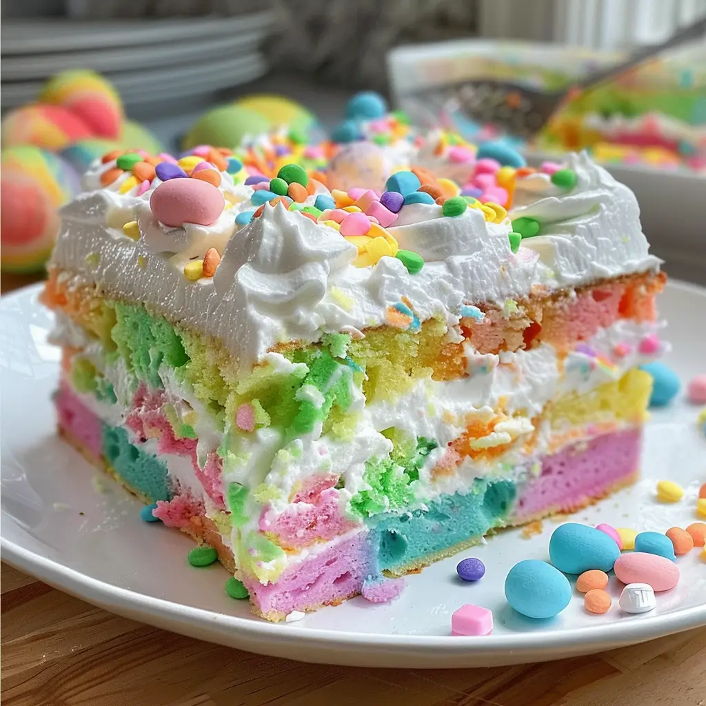 Easter Poke Cake – Fun, Colorful, and Easy Holiday Dessert