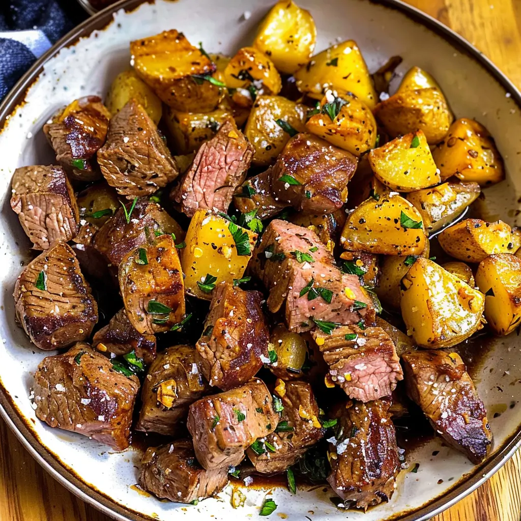 Garlic Butter Steak Bites and Potatoes: Juicy, Flavor-Packed, and Easy